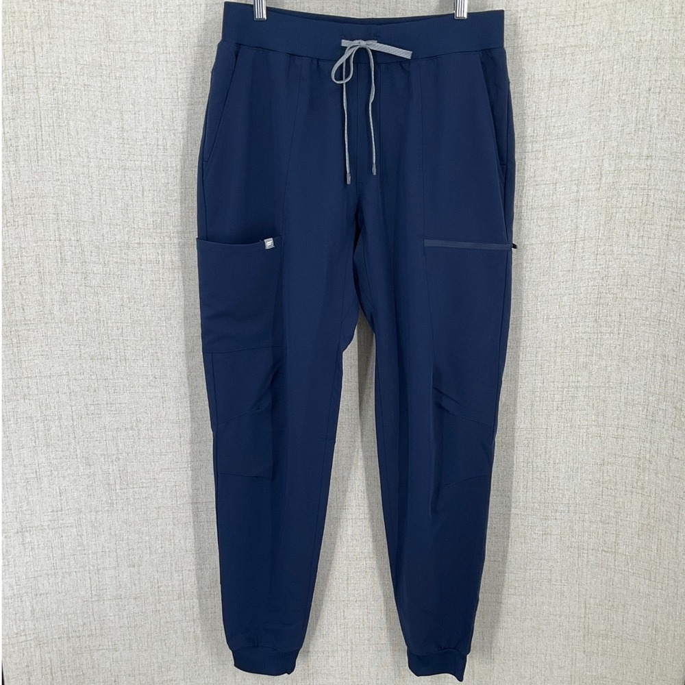Fabletics Jogger Pants Women L/T Navy Blue Medical Scrubs Cargo Tall Minimalist